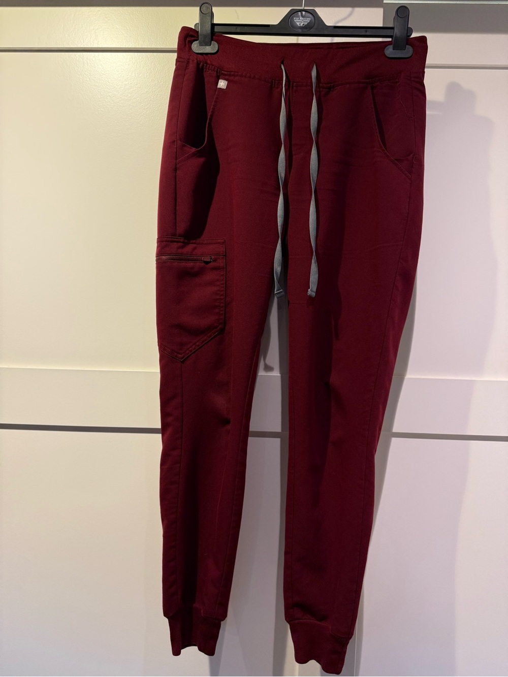 Burgundy FIGS scrub pants